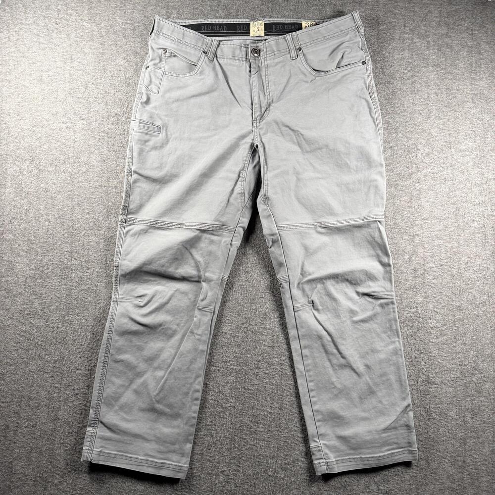 Red Head Brand Co Pants Mens 38x30 Gray Carpenter Workwear Utility Pockets